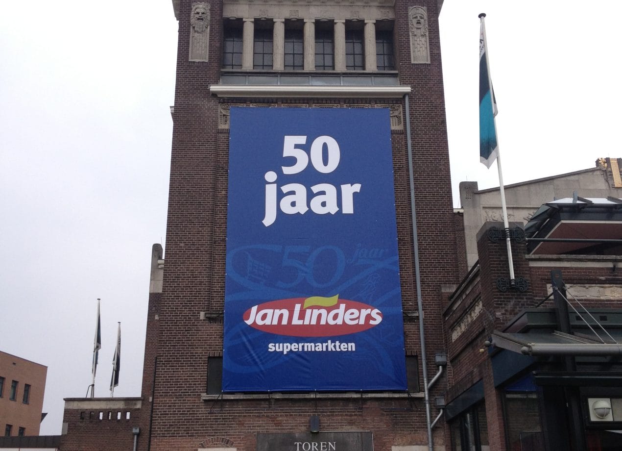 VerheesPlus reclame promotiedoek